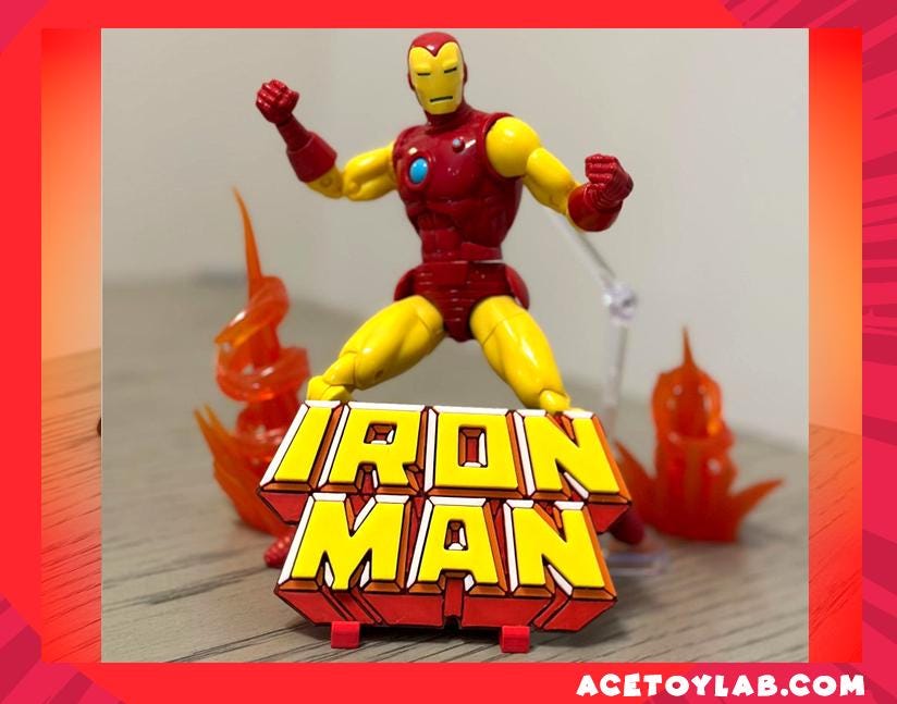 IRONMAN 3D +Magnetic Logo Display plus magnets, Comics, Lego, Action figures, Funko