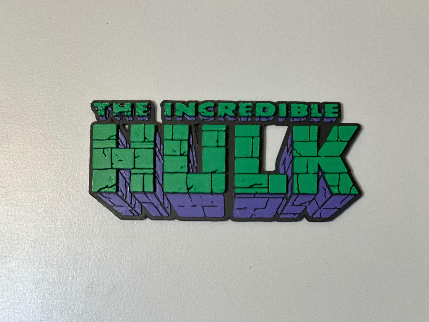 Hulk 3D +Magnetic Logo Display for Marvel Legends Action Figures, LEGO, Comics, and More.