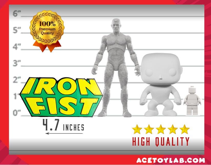 Iron Fist 3D +Magnetic Logo Display for Marvel Legends Action Figures, LEGO, Funko, Comics, and More.