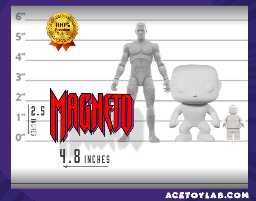 Magneto 3D +Magnetic Logo Display for Marvel Legends Action Figures, LEGO, Comics, and More.