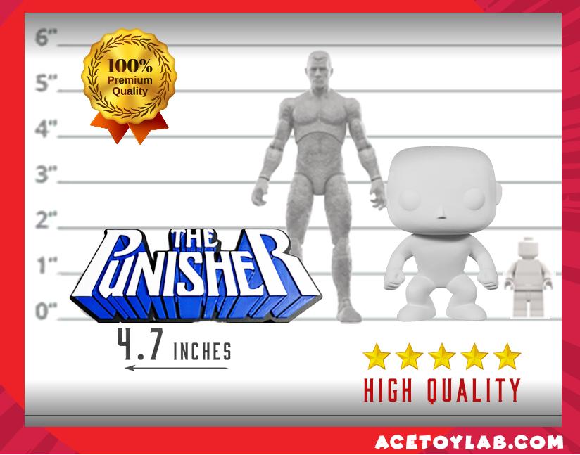 The Punisher 3D +Magnetic Logo Display for Marvel Legends Action Figures, LEGO, Funko, Comics, and More.