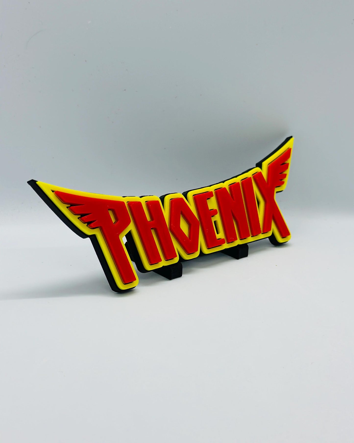 Phoenix XMEN 3D Logo Display for Marvel Legends Action Figures, LEGO, Comics, and More. +Stand