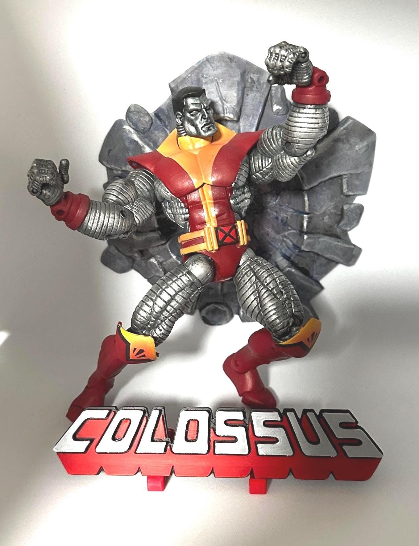 Colossus XMEN 3D Logo Display for Marvel Legends Action Figures, LEGO, Comics, and More. +Stand