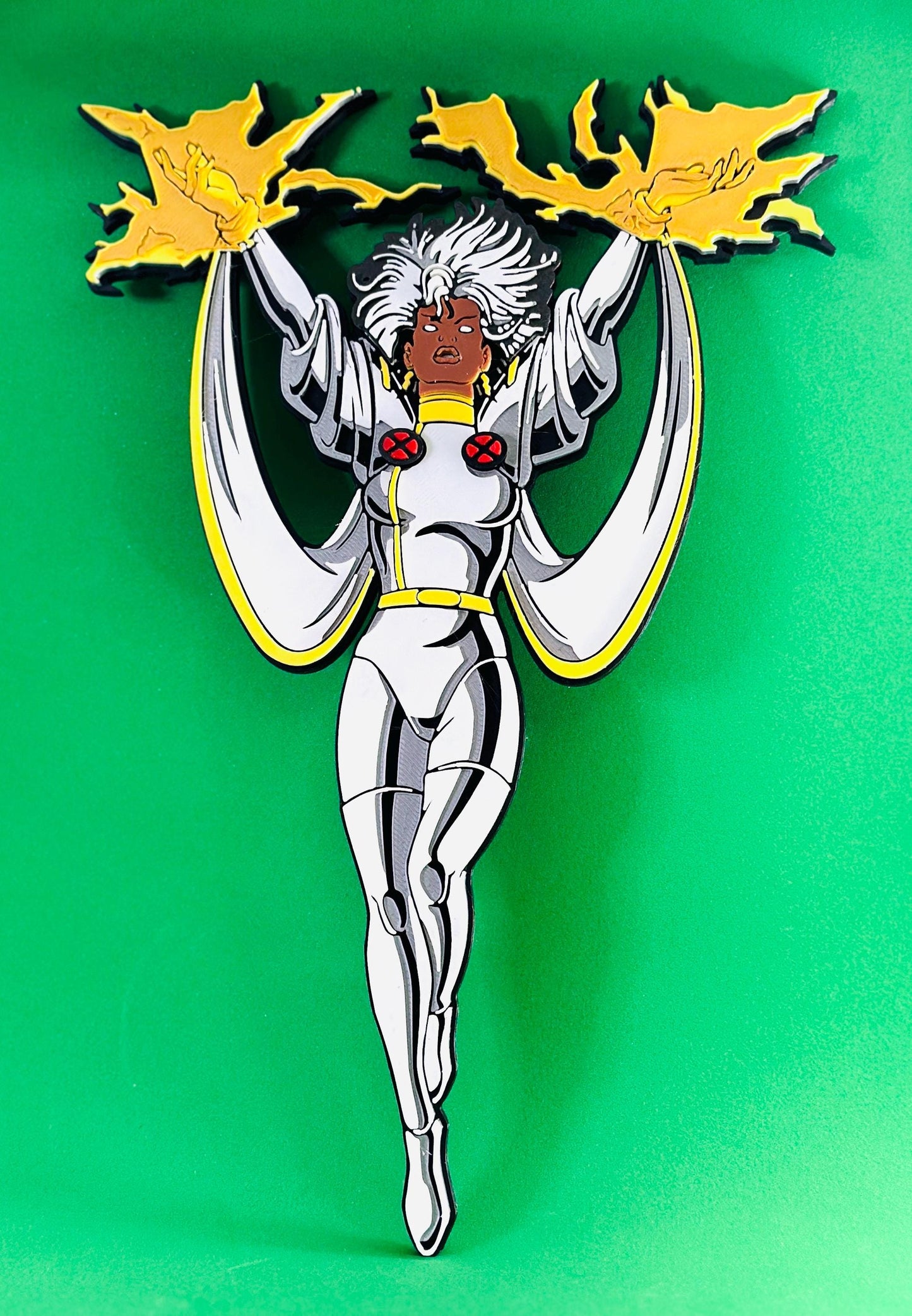 Storm X-Men 3D Logo Display for Marvel Legends Action Figures 5 or 10 inches.