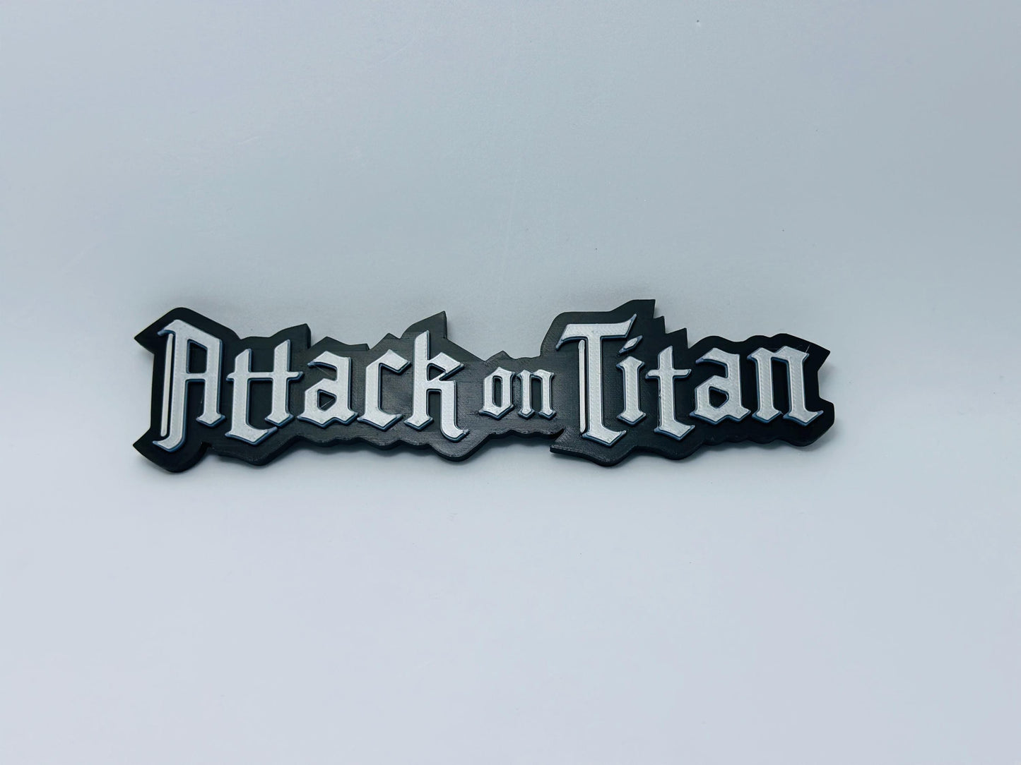 Attack on Titan 3D Logo Display for TOYS Action Figures, pop funkos, Comics, and collectibles.