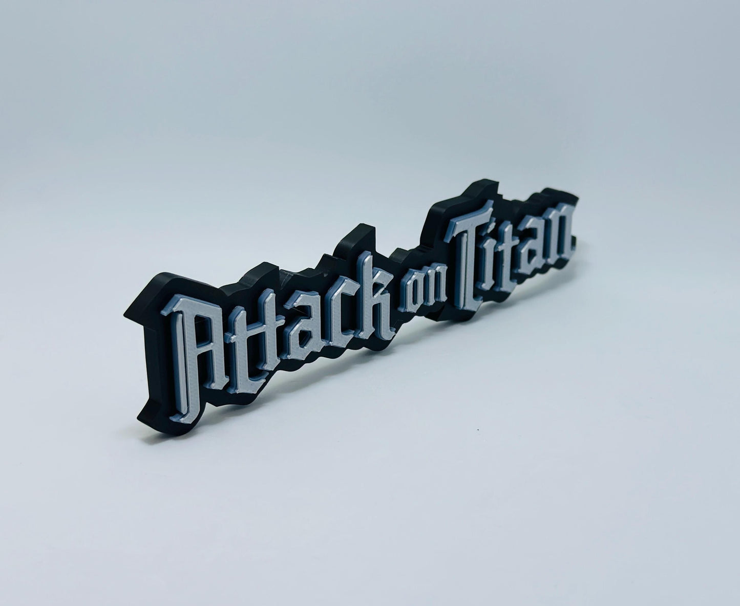 Attack on Titan 3D Logo Display for TOYS Action Figures, pop funkos, Comics, and collectibles.