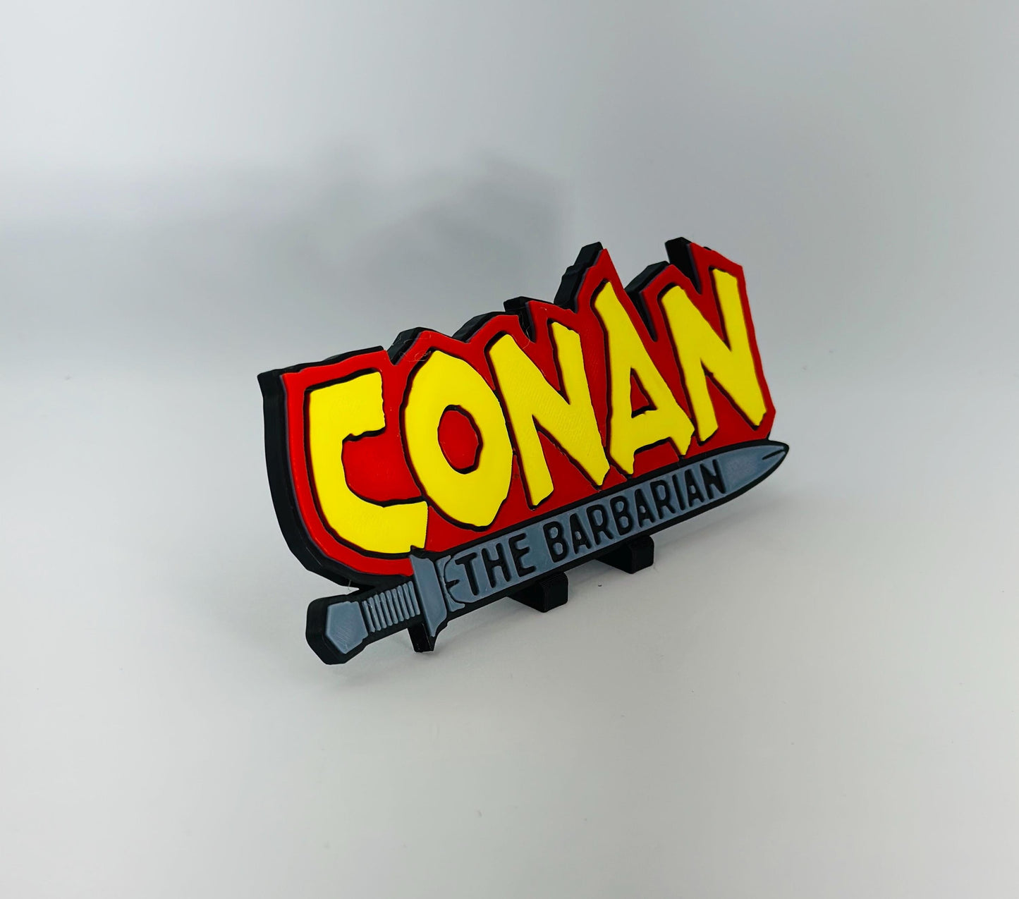 Conan 3D Logo Display for Marvel comics or Action Figures. - 5.5 x 2.5 inches
