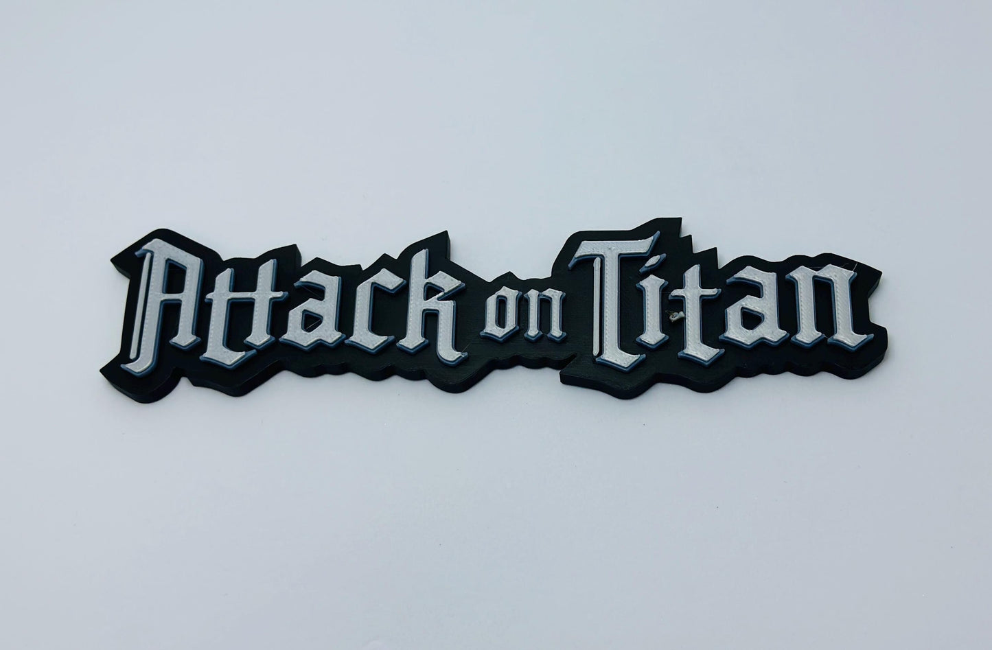 Attack on Titan 3D Logo Display for TOYS Action Figures, pop funkos, Comics, and collectibles.