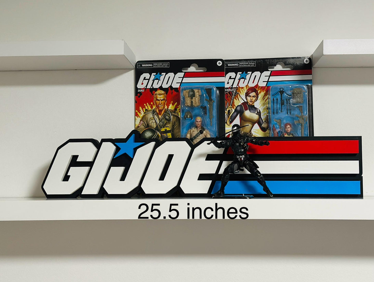 MEGA GI JOE 3D Logo Display. 25.5 x 5.5 inches