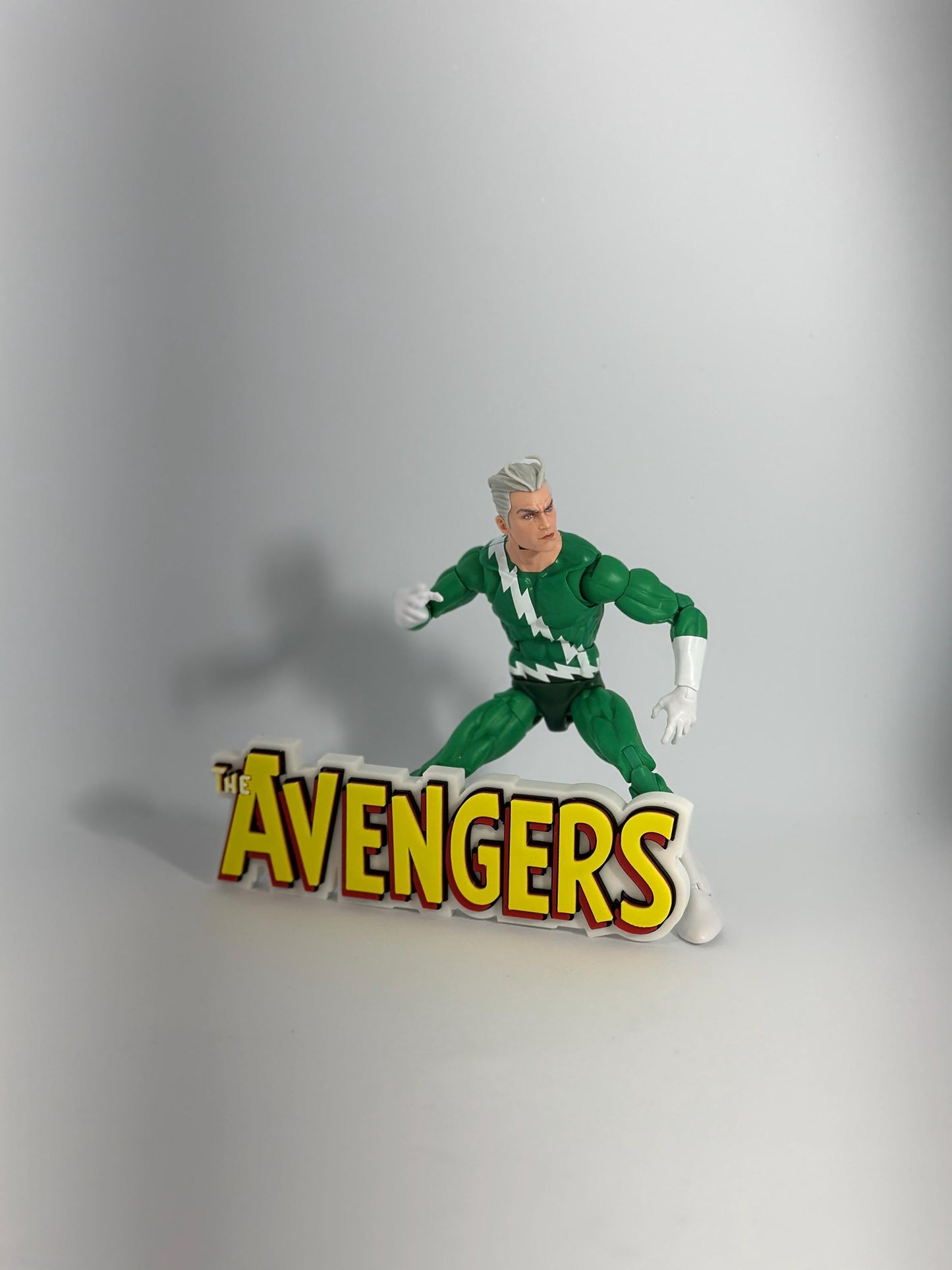 The Avengers classic Logo Display for Marvel Legends Action Figures, LEGO, Funko, Comics, and More.