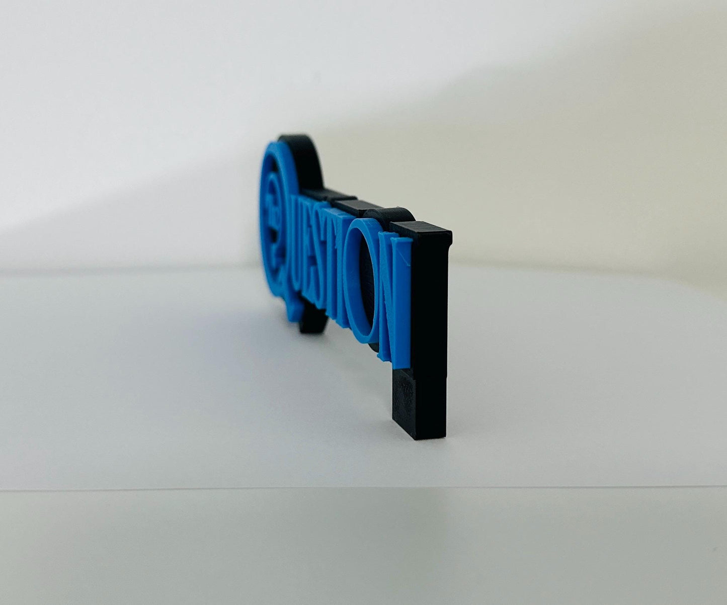 The Question 3D Logo Display for MCfARLANE TOYS Action Figures, LEGO, Comics, and More.