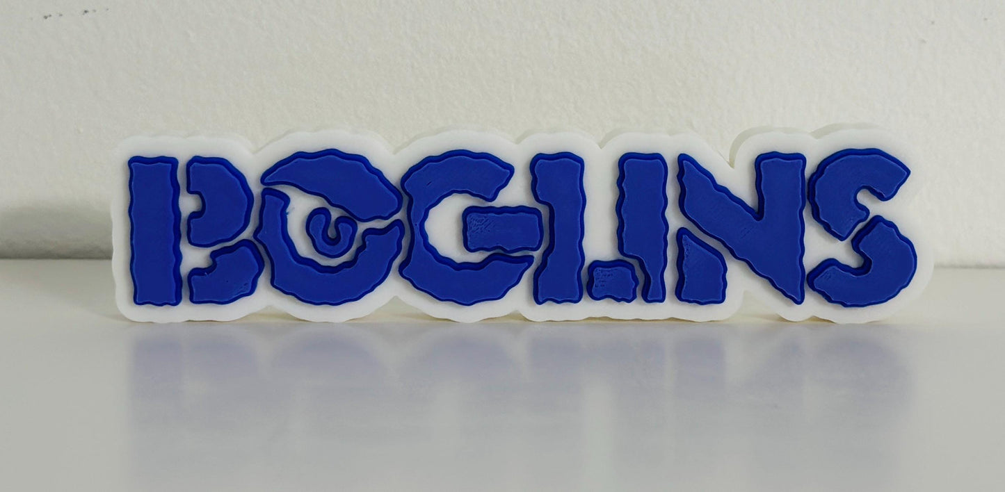 Boglins 3D Logo Display.