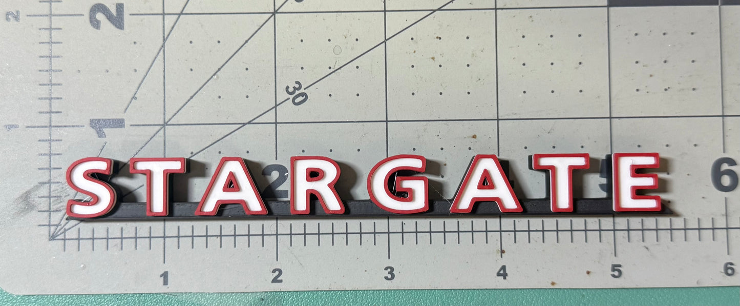 (7 logos ) the real ghostbusters + earth worm Jim + Blackstar + WF + Wildcats + stargate + Heman 3D Logo Stand