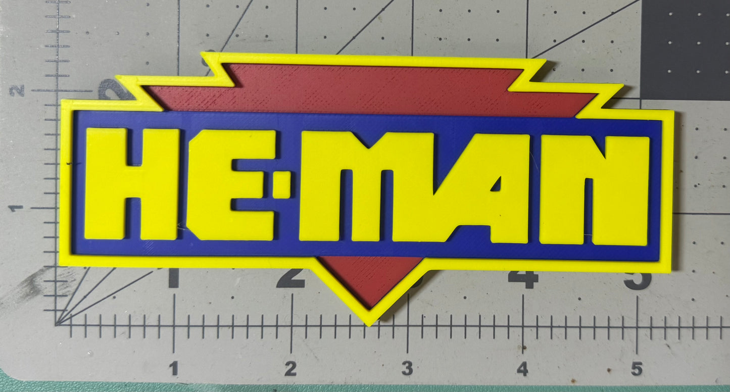 (7 logos ) the real ghostbusters + earth worm Jim + Blackstar + WF + Wildcats + stargate + Heman 3D Logo Stand