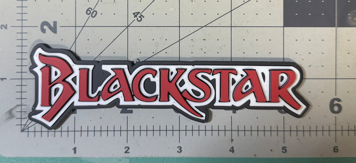 (7 logos ) the real ghostbusters + earth worm Jim + Blackstar + WF + Wildcats + stargate + Heman 3D Logo Stand