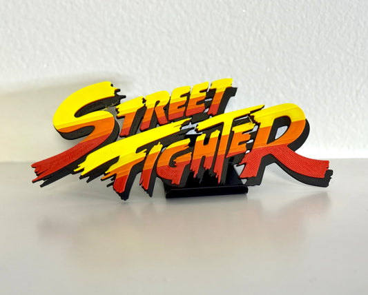 Street Fighter  3D Logo Display for m Action Figures, LEGO, Comics, and More.