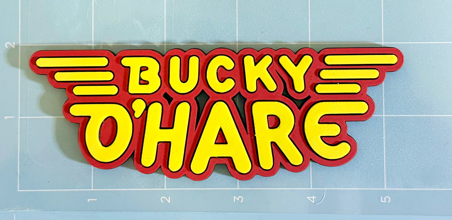 (5 logos ) GI JOE Extreme + Captain Planet + Bucky O’hare + Pirates of the Dark Water + Toxic Crusaders + Logo Stands