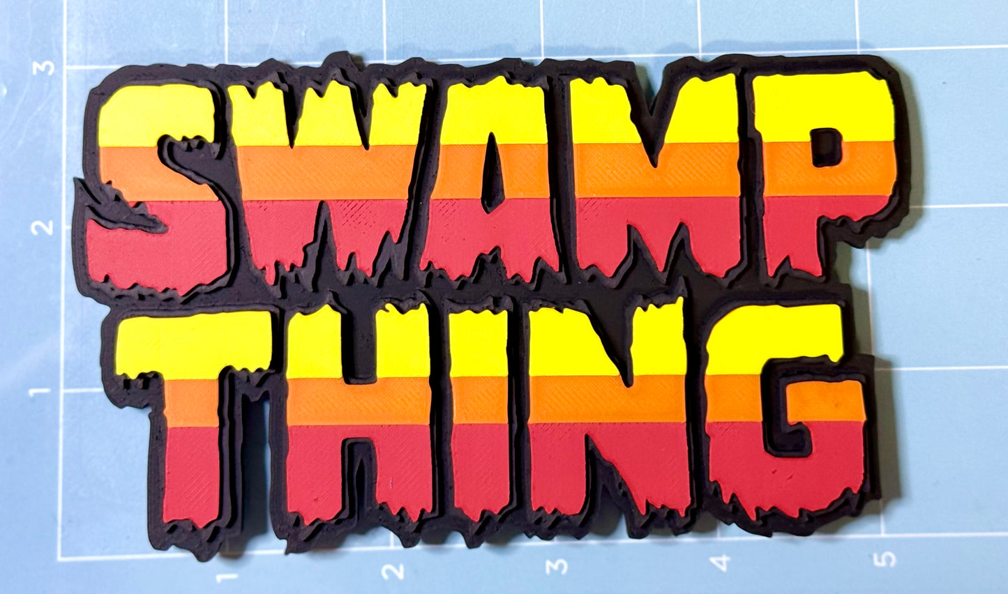 Swamp Thing + Remco + Chuck Norris magnetic 3D Logo Stand