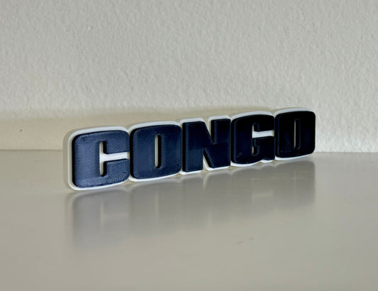 Congo 3D Logo Display 5 Inches +Stand