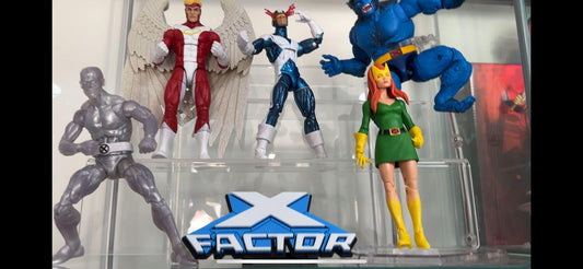 X-Factor 3D + Magnetic Logo Display for Marvel Legends Action Figures 5 Inches Horizontal