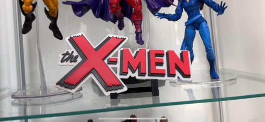 X-Men Classic 3D Logo Display for Marvel Legends Action Figures.