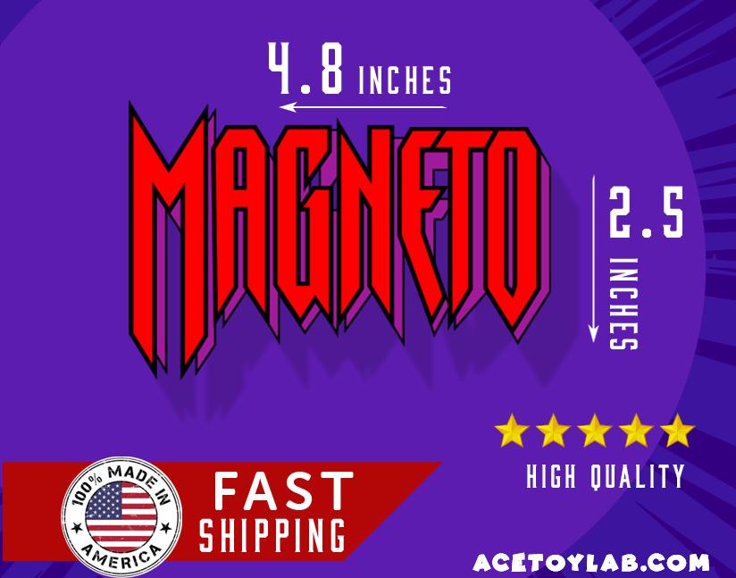 Magneto  3D +Magnetic Logo Display for Marvel Legends Action Figures, LEGO, Comics, and More.