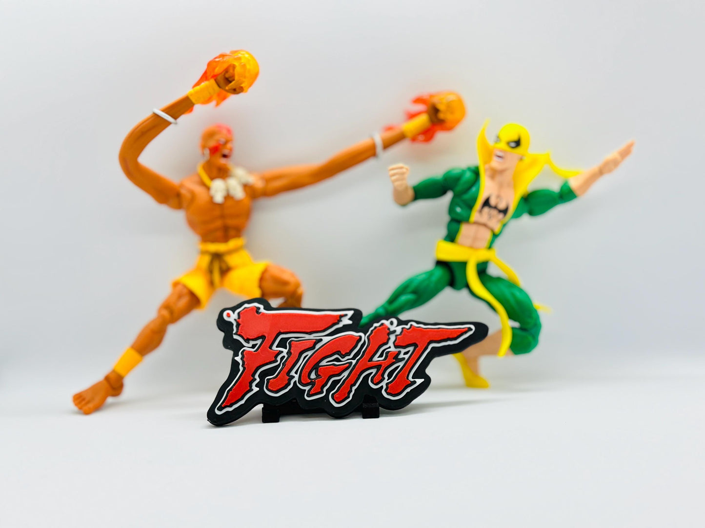 Fight  based on Street Fighter 3D Logo  Display for marvel legends, Lego, funk pop and more.
