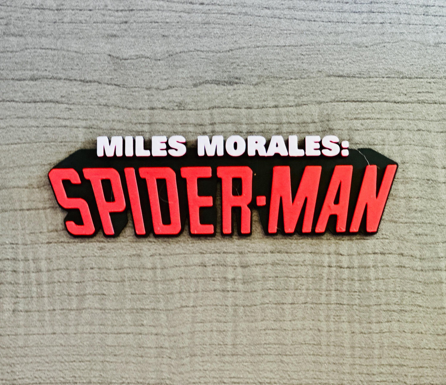 Miles Morales Spider-Man 3D Logo Display.