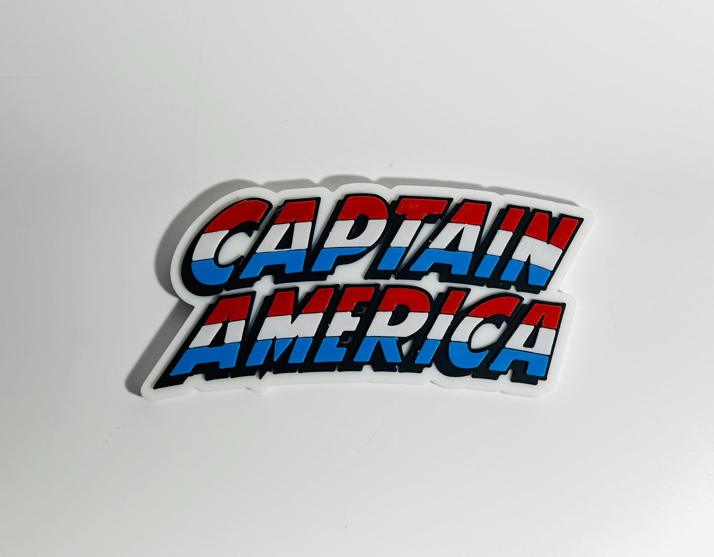 Captain America  3D +Magnetic Logo Display for Marvel Legends Action Figures, LEGO, Funko, Comics, and More.