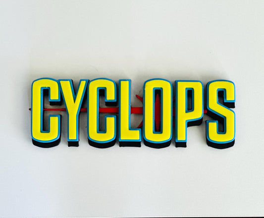 Cyclops XMEN 3D Logo Display for Marvel Legends Action Figures, LEGO, Comics, and More. +Stand