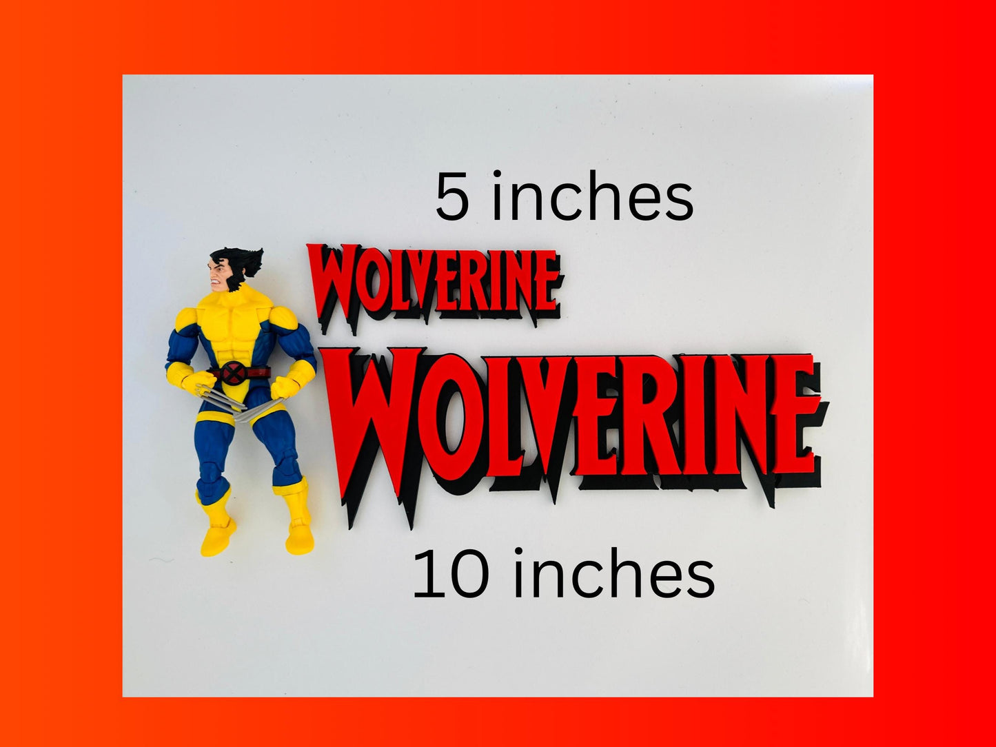 WOLVERINE 3D Logo  Display  Sign Board Logo. Wall mount sign. 10 or 5 inches options.