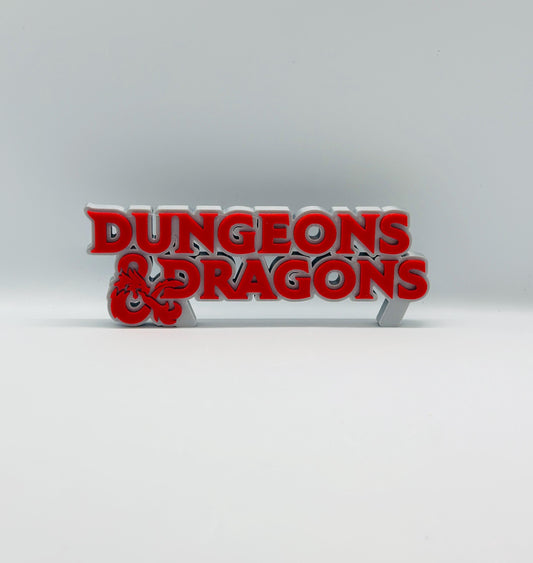 Dungeons and Dragons D&D 3D High Quality Silk Material Logo  Display Sign Board Logo.