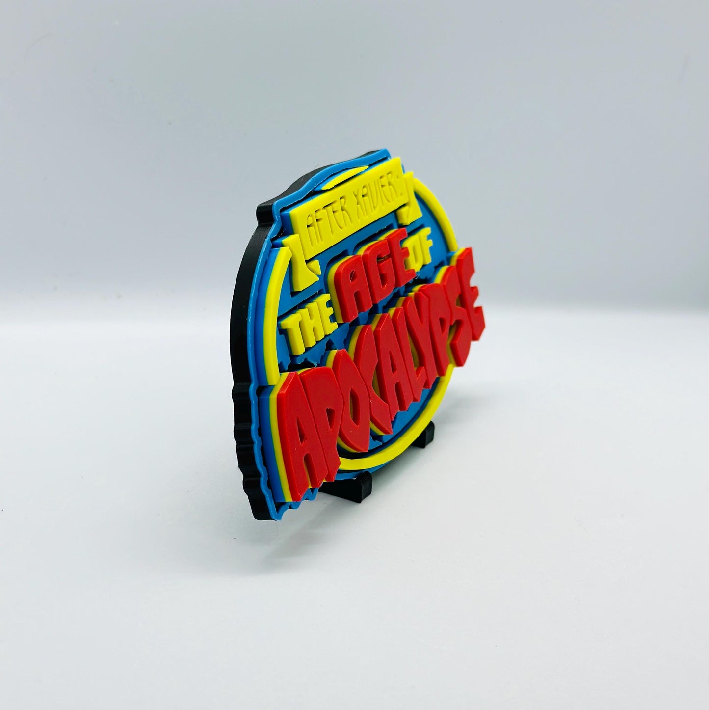 Age of Apocalypse XMEN 3D Logo Display for Marvel Legends Action Figures, LEGO, Comics, and More. +Stand