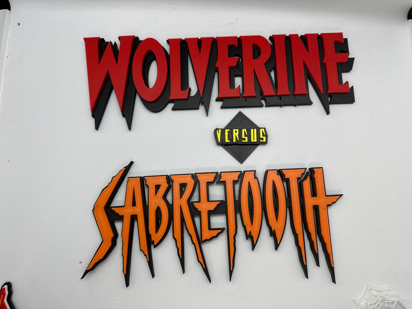 Wolverine versus Sabretooth 3D Logo  Display  Sign Board Logo. 10 inches wide!