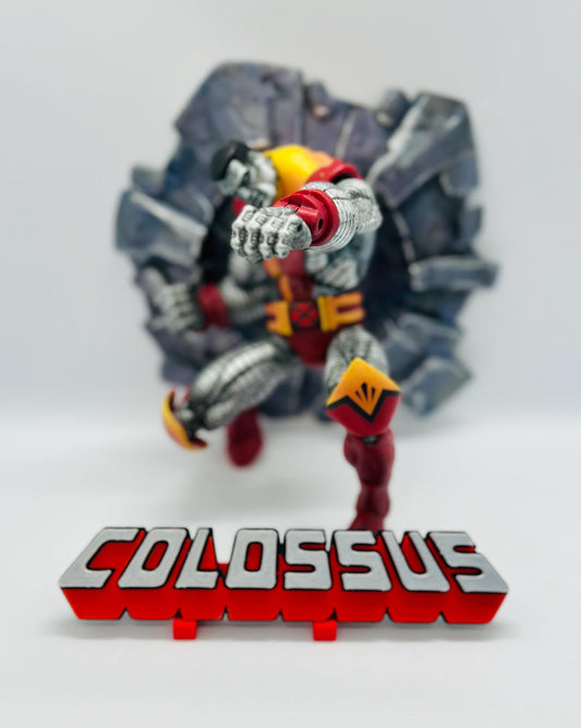 Colossus XMEN 3D Logo Display for Marvel Legends Action Figures, LEGO, Comics, and More. +Stand