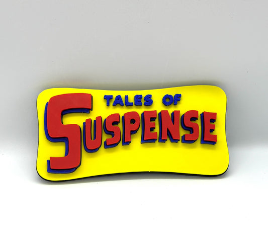 Tales of Suspense  comics  Logo Display sign board for Marvel Legends Action Figures, LEGO, Funko, Comics, and More.