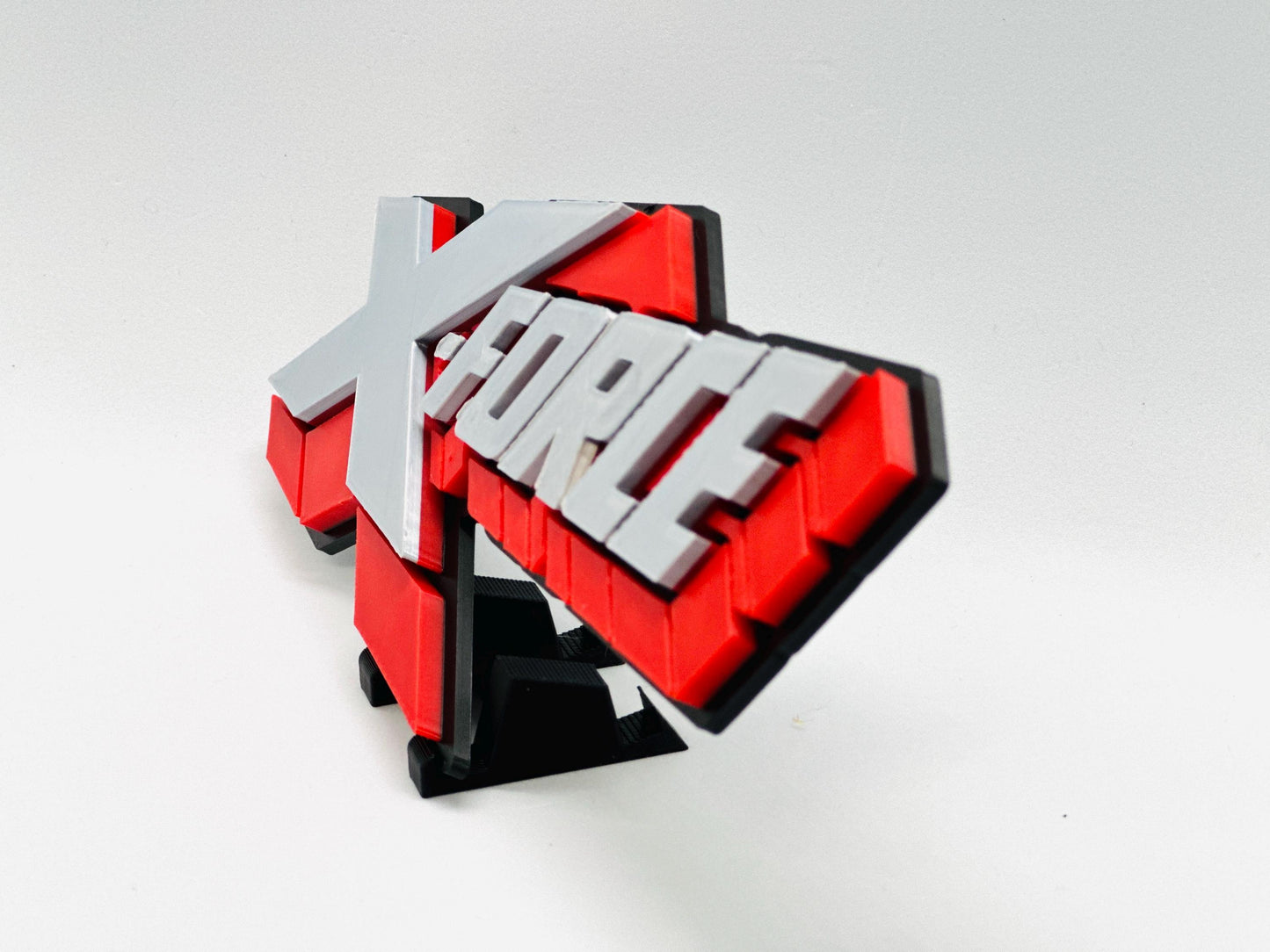 X-Force 3D + Magnetic Logo Display for Marvel Legends Action Figures 5 Inches Horizontal