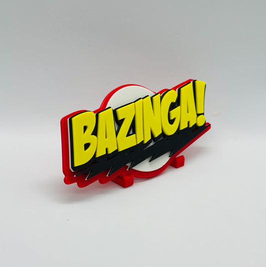 Bazinga 3D Logo  for  TOYS Action Figures, pop funkos, Comics, and collectibles.