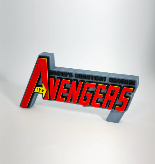 The Avengers  Logo Display for Marvel Legends Action Figures, LEGO, Funko, Comics, and More.