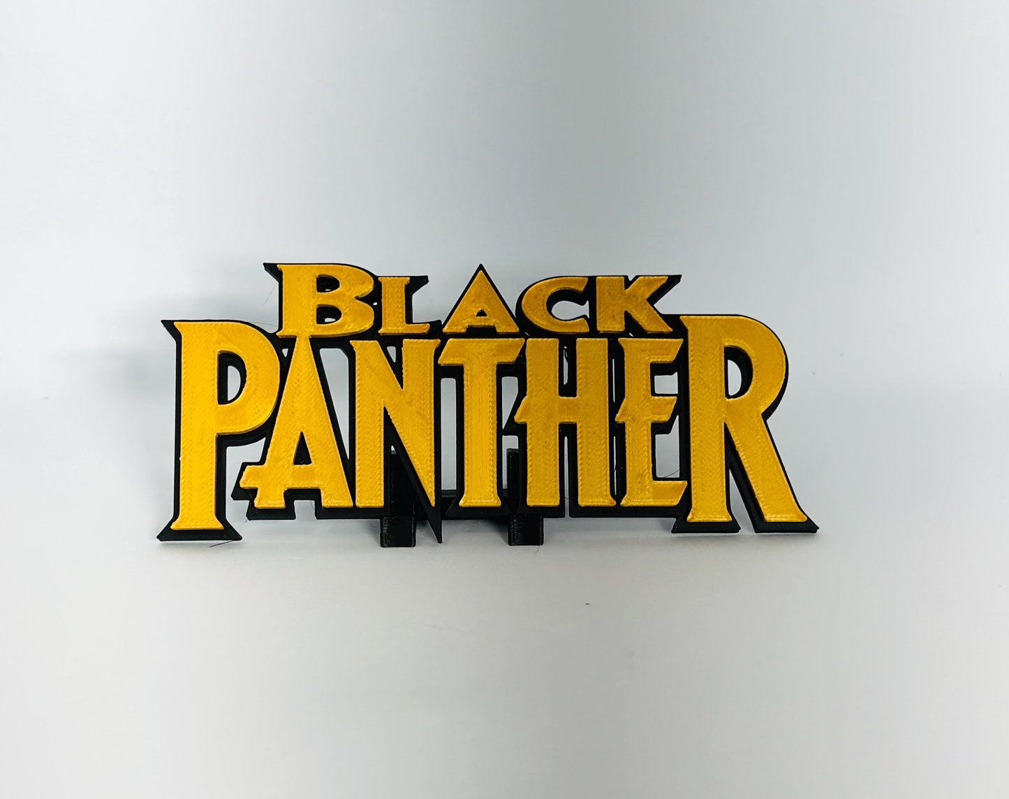 Black Panthers 3D Logo Display for Marvel Legends Action Figures.