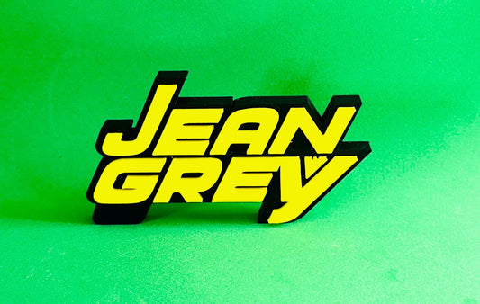 Jean Grey XMEN 3D Logo Display for Marvel Legends Action Figures, LEGO, Comics, and More. +Stand