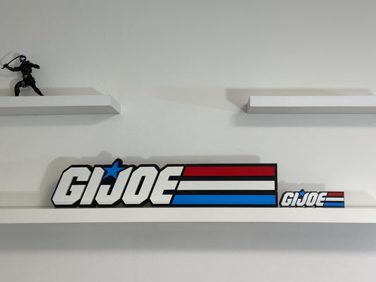 MEGA GI JOE 3D Logo Display. 25.5 x 5.5 inches