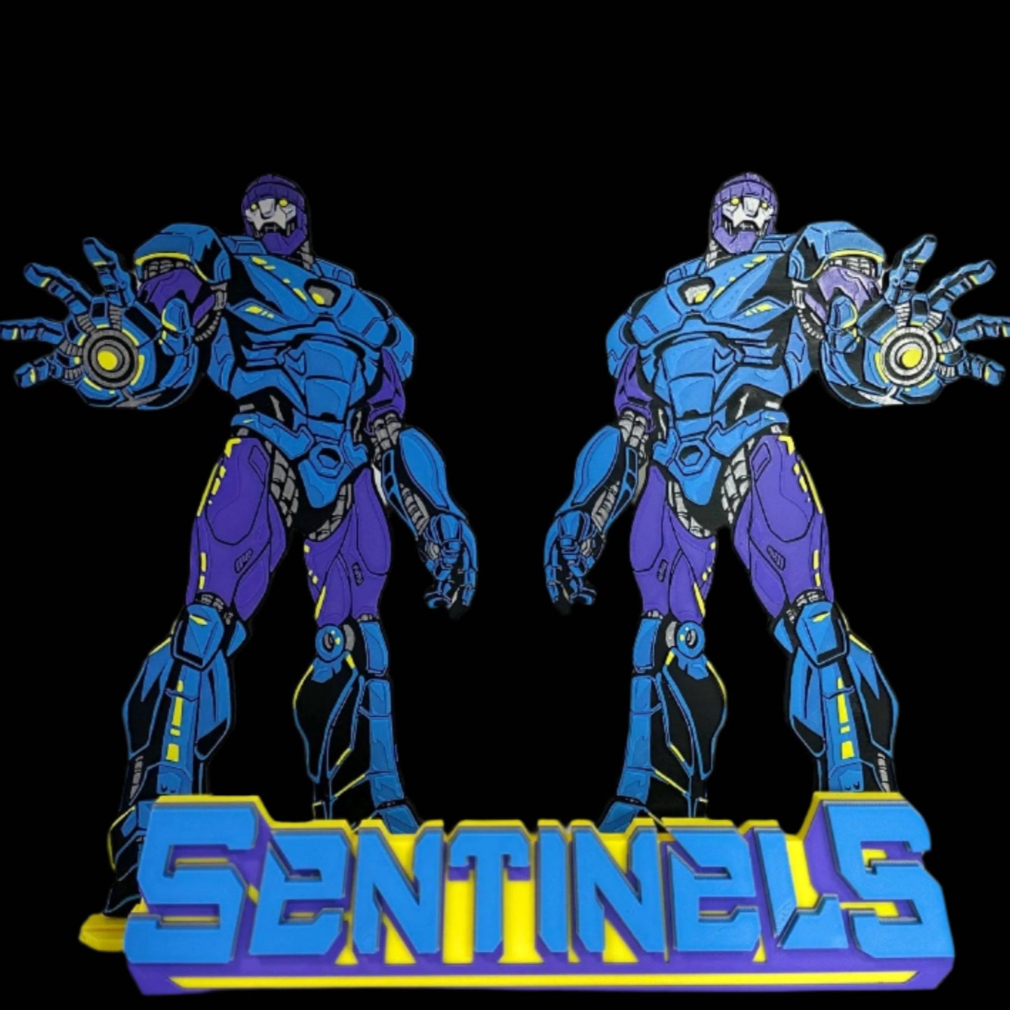 Sentinels  3D Artwork and 3D Logo Display. - 14x8 inches Artwork