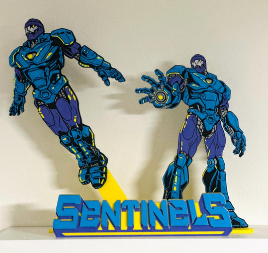 Sentinels  3D Artwork and 3D Logo Display. - 14x8 inches Artwork